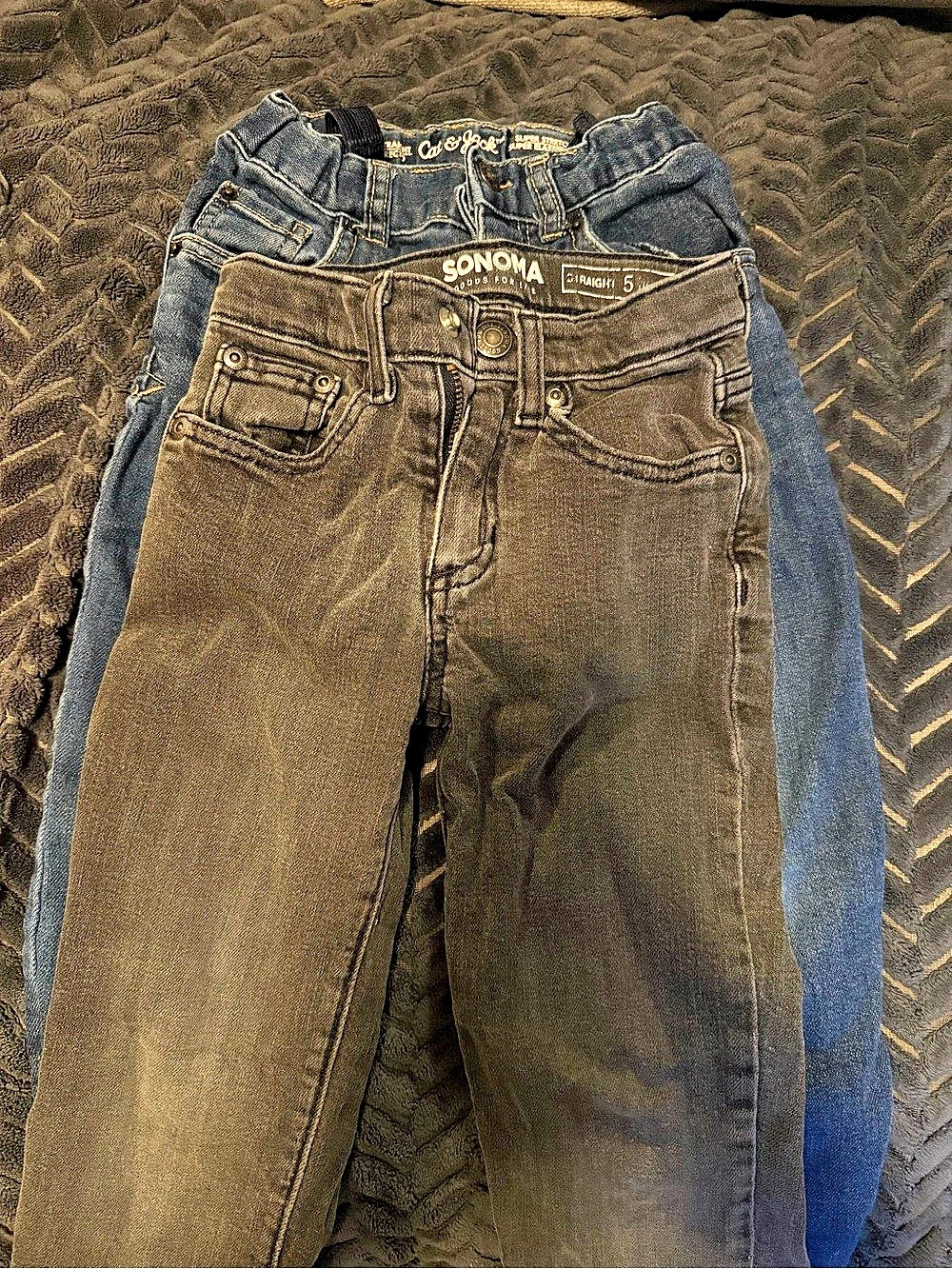 Sonoma Boys Jeans Waist 5 Gray & Blue